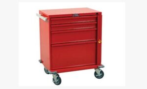 Harloff V24-4B, V Series 4 Drawer ER Crash Cart w/Breakaway Lock, Venture Medical Requip