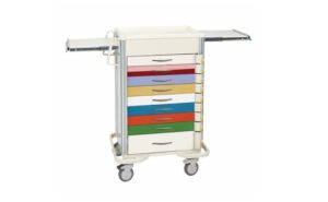 MPD SBT-9BA-PED, Select 9 Drawer Aluminum Emergency Cart, Venture Medical Requip