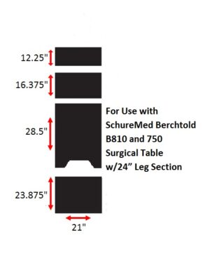 Berchtold Operon D850, D750 Surgical Table Replacement Pads