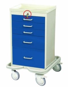 MPD MAT-524, 5 Drawer Mini Tower Cart, Venture Medical Requip