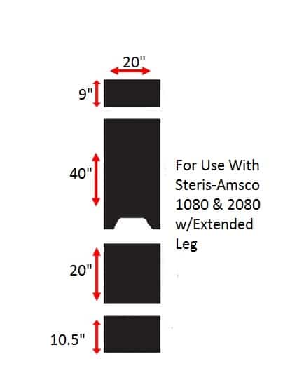 SchureMed Amsco Steris1080 2080 Surg Table Pad With Extended Leg.b ...