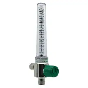 Precision Medical Chrome Oxygen Flowmeter