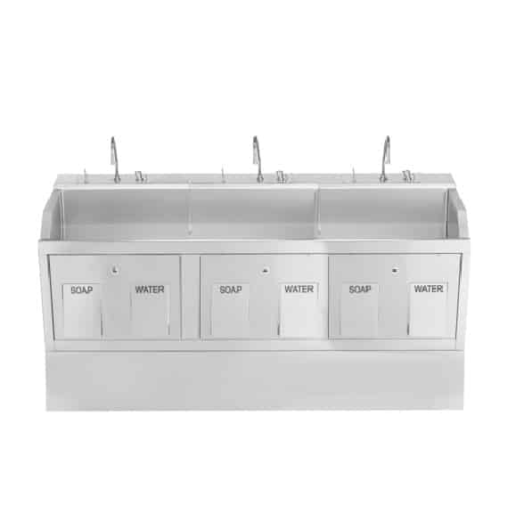 Blickman Wall Mounted Triple-Bay Infrared Sink | 9883SSW - Image 2