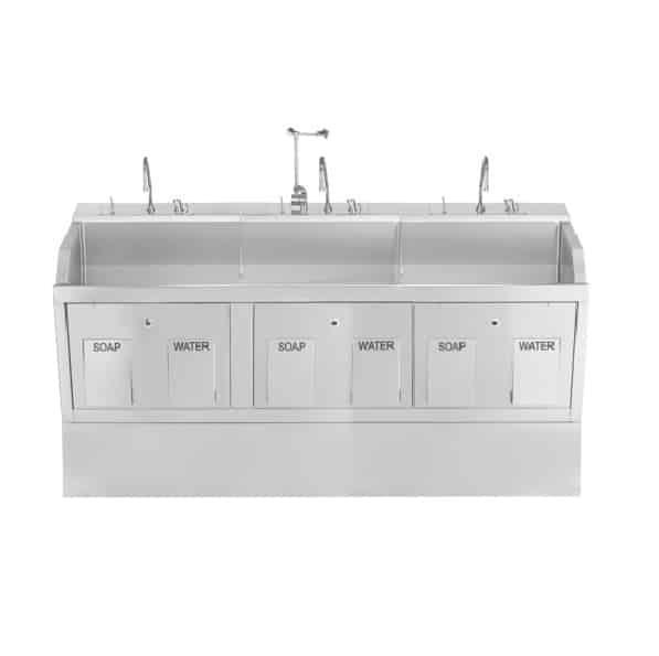 Blickman Wall Mounted Triple-Bay Infrared Sink | 9883SSW - Image 3