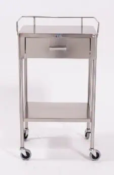 Blickman SS George Anesthesia Utility Table w/2 Drawers | 7754SS