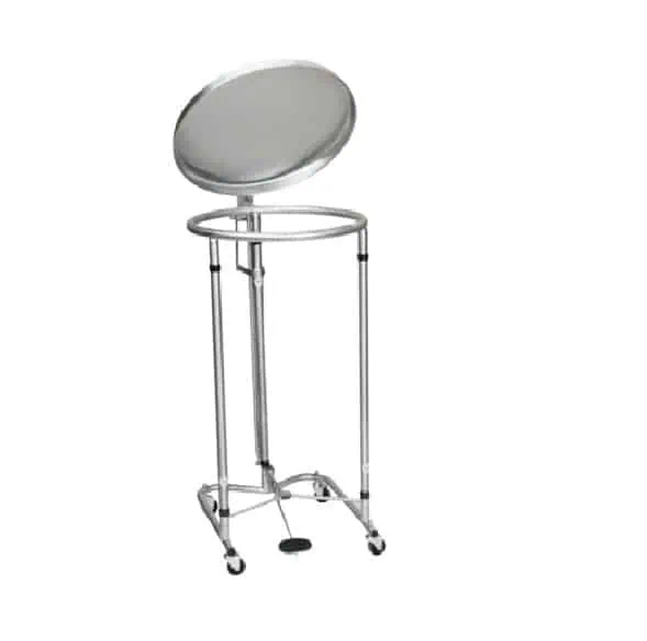 Blickman Stainless Steel Hamper w/Foot-Operated Lid | 8773SS-LF