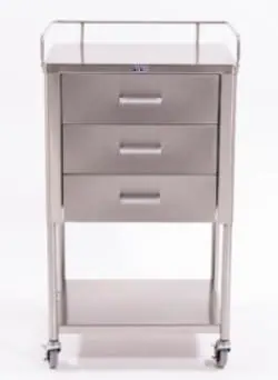 Blickman Saturn Anesthesia Utility Table w/3 Drawers | 7857SS