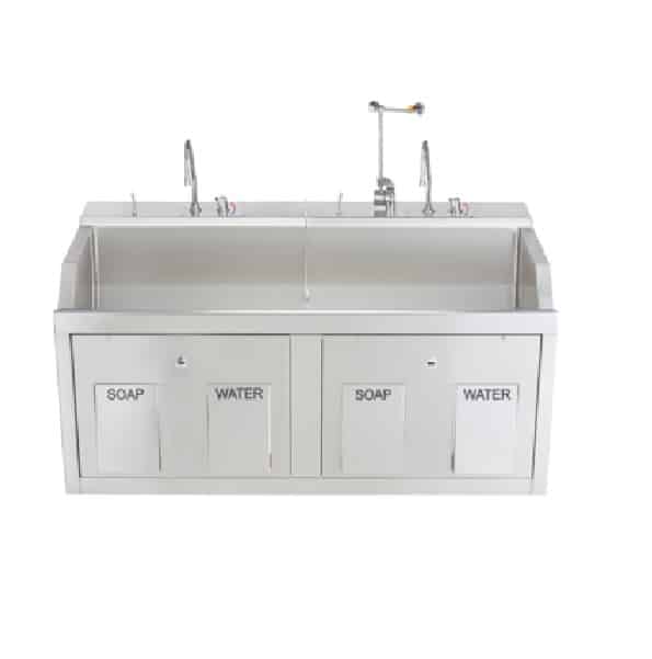 Blickman Wall Mounted Double-Bay Infrared Sink | 9882SSW - Image 2