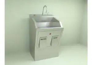 Blickman Single-Bay Infrared Scrub Sink | Pedestal Mounted | 9881SSP