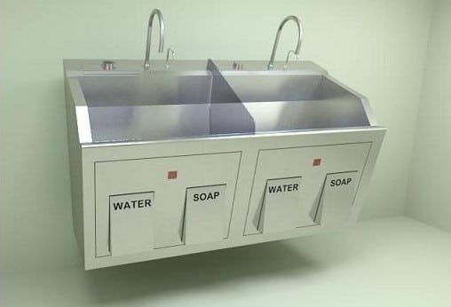 Blickman Wall Mounted Double-Bay Infrared Sink | 9882SSW