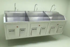 Blickman Wall Mounted Triple-Bay Infrared Sink | 9883SSW