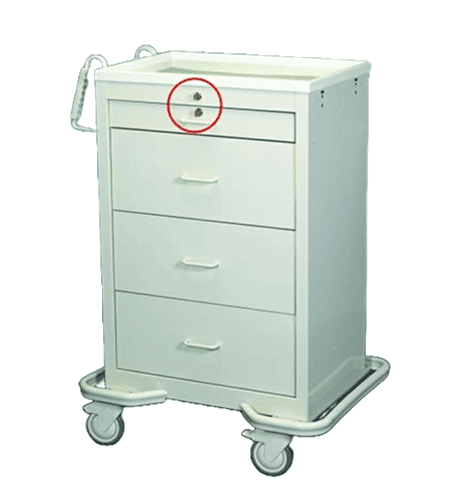 MPD Standard 4 Drawer Medication Cart | MKS-430TL - Image 2