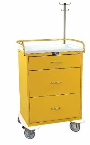 Harloff Classic 3 Drawer Isolation Cart w/Key Lock Standard Pkg | 6511