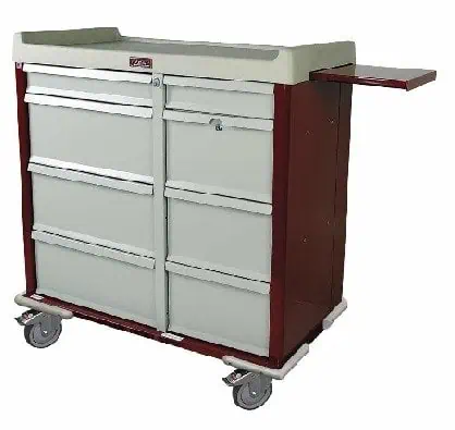 Harloff OptimAL Line AL 600 Punch Card Med Cart w/Key Lock | AL602PC