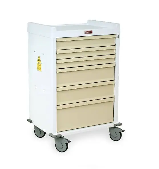 Harloff MR-Conditional 6 Drawer Anesthesia Cart w/Standard Pkg. & Key Lock | MR6K