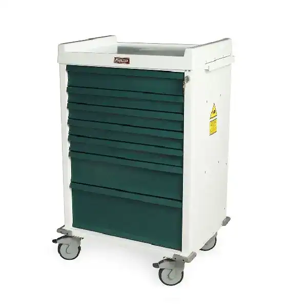 Harloff MR-Conditional 7 Drawer Anesthesia Cart w/Standard Package & Key Lock | MR7K