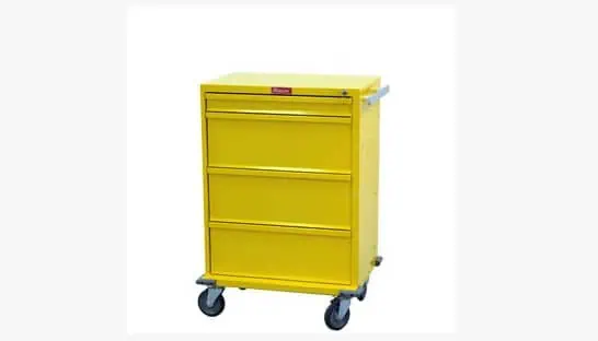 Harloff V-Series 4 Drawer Infection Control Cart w/Key Lock | V30-4K