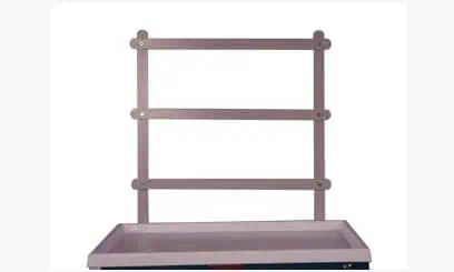 Harloff MR-Conditional Cart Accessory – 3 Tier Raised Back Rail | MR-RBR3