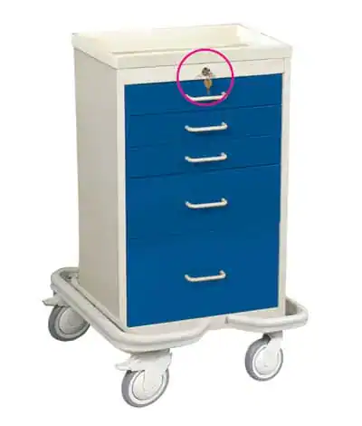 MPD Mini Tower 5 Drawer Cart w/ Key Lock | MAT-524 - Image 2