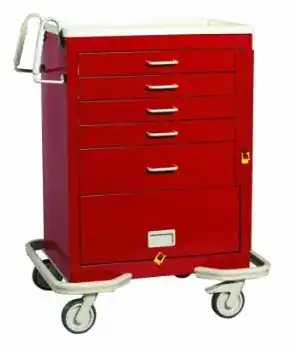 MPD Standard 5 Drawer Emergency Cart w/9″ Panel | MBS-527P