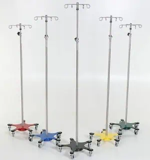 MCM Chrome 5-Leg/4 Hook I.V. Pole | MCM 273