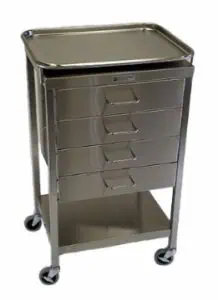 MCM Stainless Steel Anesthesia Cart with Removable Tray | MCM 523-T