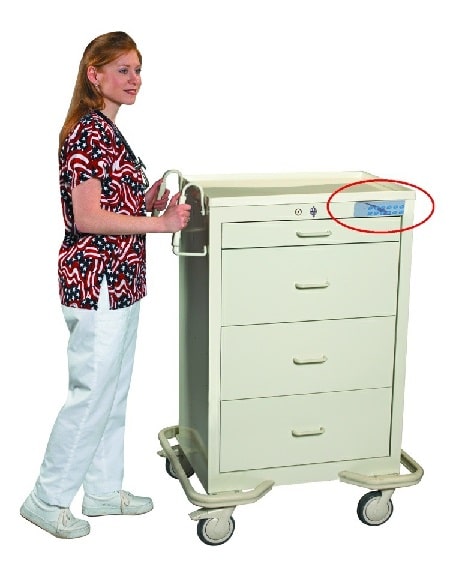 MPD Standard 4 Drawer Anesthesia Cart w/ Electronic Lock | MET-430 - Image 2