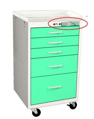 MPD Mini 5 Drawer Anesthesia Cart w/ Proximity Reader | MMX-524 - Image 2