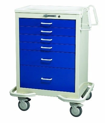 MPD Standard 6 Drawer Anesthesia Cart w/ Key Lock | MKT-627 - Image 2