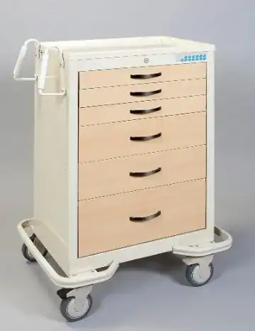 MPD Standard 6 Drawer Anesthesia Cart w/ Electronic Lock | MET-630 - Image 2