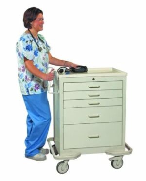 MPD Standard 5 Drawer Anesthesia Cart w/ Key Lock | MKS-524 - Image 2