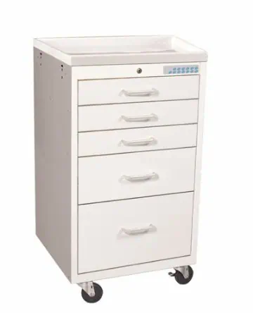 MPD Mini 5 Drawer Anesthesia Cart w/ Electronic Lock | MME-524-B