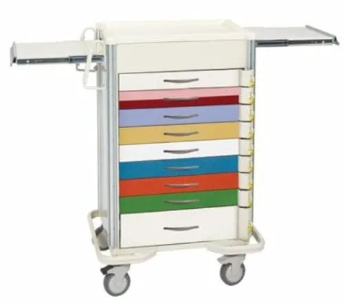 MPD Select 9 Drawer Aluminum Emergency Cart | SBT-9BA-PED