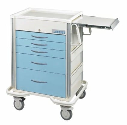 MPD Select 5 Drawer Aluminum Cart w/Electronic Lock | SET-524A - Image 2