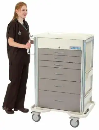 MPD Select 6 Drawer AL Anesthesia Cart w/Electronic Lock | SET-630A