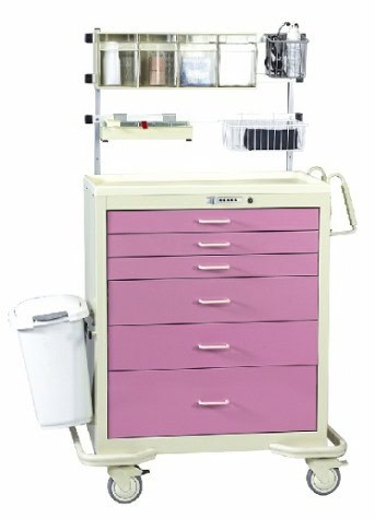 MPD Wide AL 6 Drawer Cart w/Push Button Lock | WIT-630A - Image 2