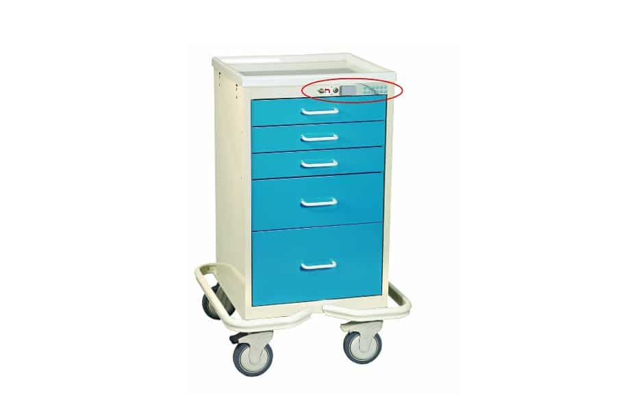 MPD Mini Tower 5 Drawer Cart with Proximity Reader | MOT-524 - Image 2