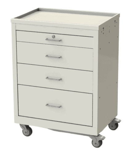 MPD MVS-424-B Value 4 Drawer Small Key Lock Cart | MVS-424-B - Image 2