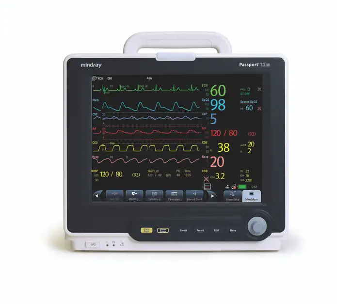 Mindray Passport 12m Patient Monitor w/ AG Module – Refurbished, Venture Medical Requip.