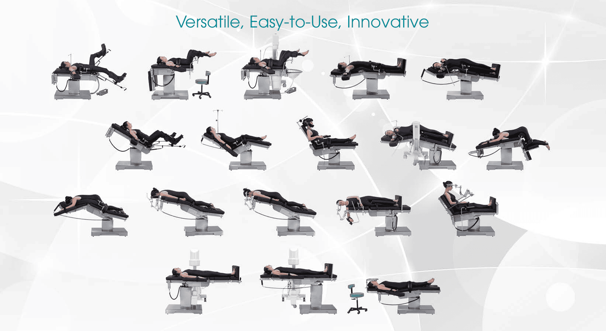 NUVO V1000 Surgical Table, NUVO V800 Surgical Table, Venture Medical Requip.