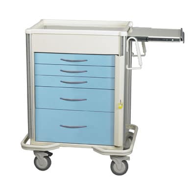 MPD Select 5 Drawer Aluminum Emergency Cart | SBT-524A - Image 2