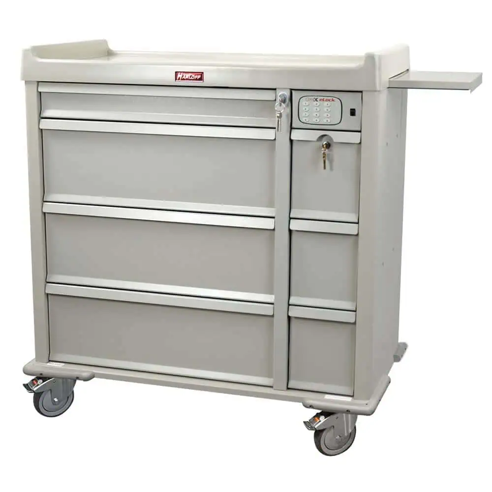 Harloff Electronic Punch Card Medication Cart | SL600PC-EKC