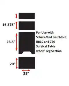SchureMed Berchtold Operon D850, D750 Surgical Table Replacement Pads