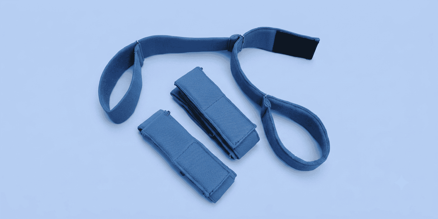 Steris-Birkova Stretcher 3″ Dura-Cloth Safety Straps w/Mounting Rings: PR-9000, Venture Medical Requip.