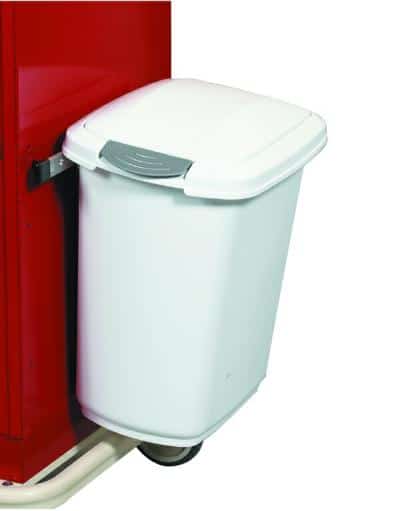 MPD Waste Container w/Touch Top Cart Accessory | TWC-2 - Image 2