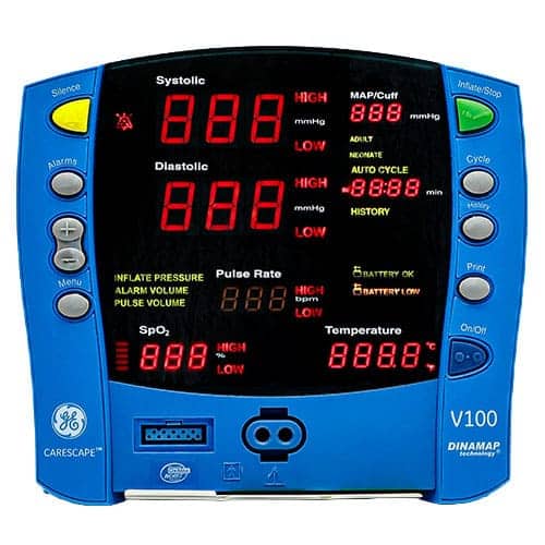 GE Dinamap CARESCAPE V100 Vital Signs Monitor – Refurbished, Venture Medical Requip.