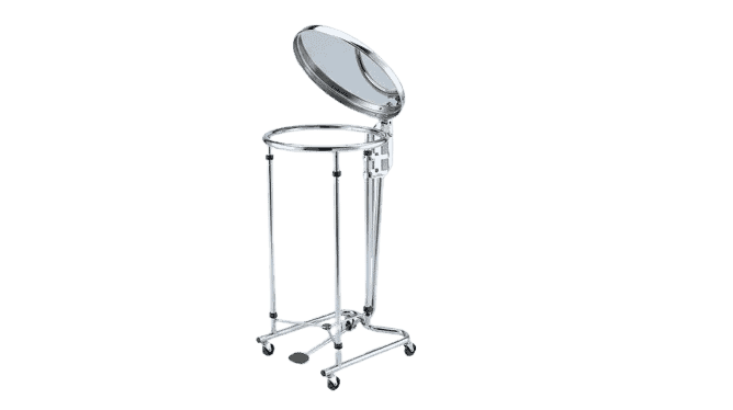 Hassoc Chrome 18″ Round Tilt Top Hamper | 1530 main, Venture Medical Requip.