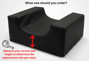 How to measure your Stryker eye stretcher headrest pad for correct replacement size, Venture Medical Rewquip.