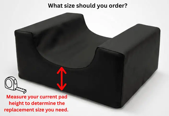 How to measure your Stryker eye stretcher headrest pad for correct replacement size, Venture Medical Rewquip.